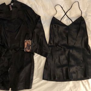 Black Slip & robe set